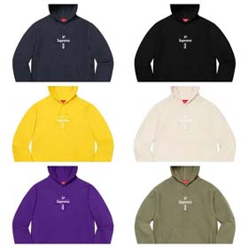 Supreme Embroidered couple casual cross loose unisex sweatshirt hooded-2132